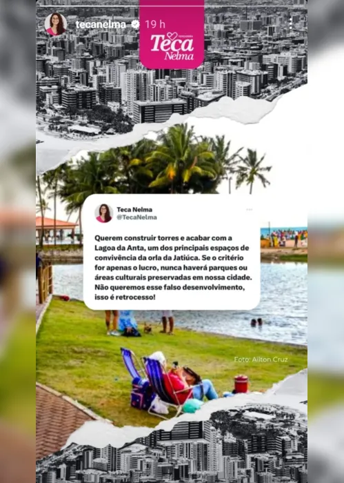
			
				Vereadora condena projeto de torres na Lagoa da Anta: ‘retrocesso’
			
			
