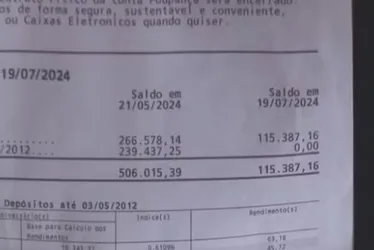 
			
				Casal que juntou R$ 500 mil por 30 anos tem dinheiro levado da poupança
			
			