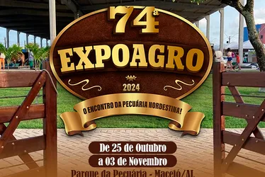 
			
				Expoagro Alagoas: confira a programação do fim de semana no Parque da Pecuária
			
			