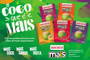 
			
				Já provou a melhor água de coco do Brasil combinada com o gostinho de  fruta?
			
			