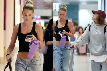 
			
				Yasmin Brunet e modelo embarcam juntas em aeroporto no Rio
			
			