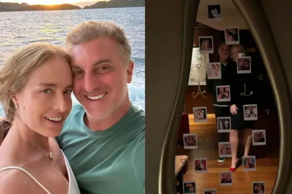 
				
					Angélica e Luciano Huck celebram 20 anos de casados com noite romântica em hotel
				
				