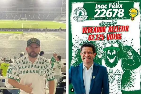 
				
					Chefe de torcida do Palmeiras ganhava R$ 7 mil como assessor de vereador
				
				