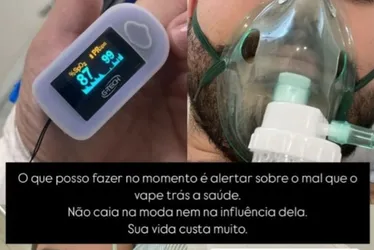 
			
				Arapiraquense de 29 anos passa 15 dias na UTI por causa de cigarro eletrônico e faz alerta
			
			