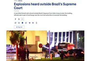 
			
				Imprensa internacional repercute explosões na Praça dos Três Poderes
			
			