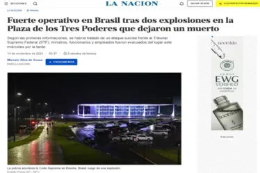 
			
				Imprensa internacional repercute explosões na Praça dos Três Poderes
			
			
