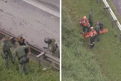 
				Helicóptero cai na Grande SP; piloto e criança são resgatados com vida
			
			
