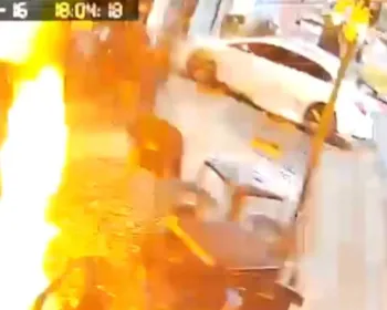 VÍDEO: botijão de gás explode em lanchonete e deixa pessoas feridas