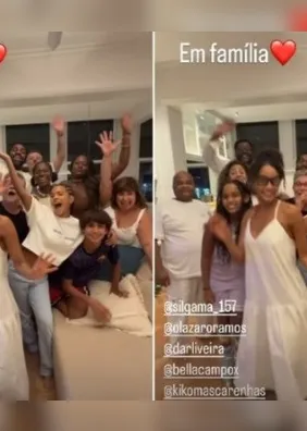 Bella Campos festeja com Taís Araújo em meio a polêmicas de Vale Tudo