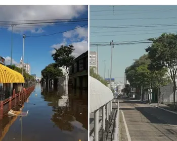 ANTES e DEPOIS: como estão os lugares atingidos pela enchente no RS