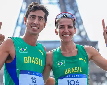 Caio Bonfim e Viviane Lyra sobem ao pódio no Circuito Mundial de marcha atlética