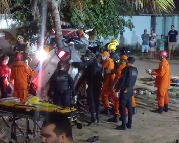Carro sai da pista e colide com coqueiro na AL-220, em Arapiraca