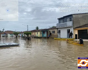 Nº de desabrigados e desalojados sobe para 377 em AL após 4 dias de chuvas