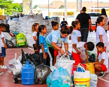 Dia Nacional da Reciclagem: Plastitroque em Marechal Deodoro arrecada 4 toneladas de resíduos plásticos