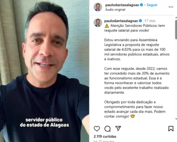 Paulo Dantas anuncia reajuste salarial de 4,83% para mais de 100 mil servidores públicos