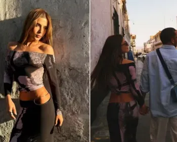 Jade Picon aparece de mãos dadas com André Lamoglia em viagem