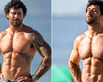 Jesus Luz ostenta shape definido ao treinar em praia do Rio