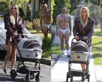 Kesha é seguida por vizinho seminu durante passeio em Los Angeles