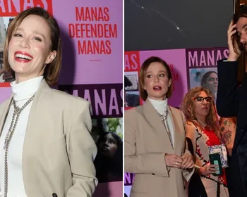 Mariana Ximenes aparece com novo namorado em pré-estreia de filme