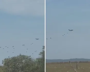 Militar do Exército morre durante treinamento de salto de paraquedas