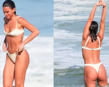 Sozinha, Bruna Marquezine curte praia no Rio de Janeiro
