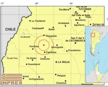 Terremoto de magnitude 5,8 atinge Argentina