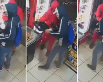 VÍDEO mostra comerciante atirando em 2 assaltantes no interior; um morreu