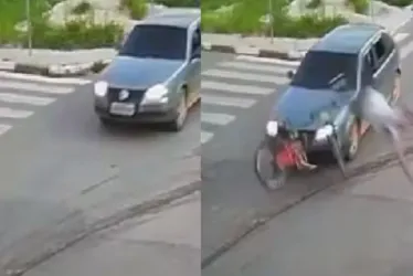 
			
				Ciclista é atropelado por carro em cruzamento no interior
			
			