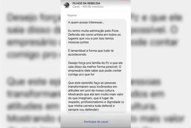 
			
				Filipe Ret se pronuncia sobre MC Poze e revolta cantores e fãs
			
			
