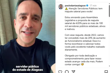 
			
				Paulo Dantas anuncia reajuste salarial de 4,83% para mais de 100 mil servidores públicos
			
			