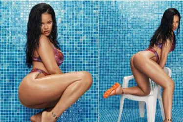 
			
				Grávida, Rihanna faz ensaio de biquíni: 'Brincando de esconder a barriga'
			
			