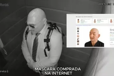 
			
				Máscara realista usada para furto é feita de silicone e foi comprada por R$ 1,8 mil
			
			