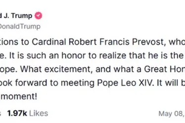 
			
				Trump comenta anúncio de 1º papa americano: 'Não vejo a hora de conhecer o papa Leão XIV'
			
			