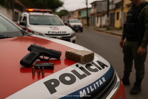 
				PM apreende arma, maconha e prende foragido no interior de AL
			
			