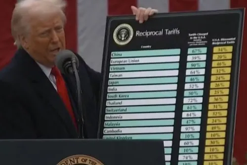 
				Trump anuncia tarifa de 10% para produtos importados do Brasil
			
			