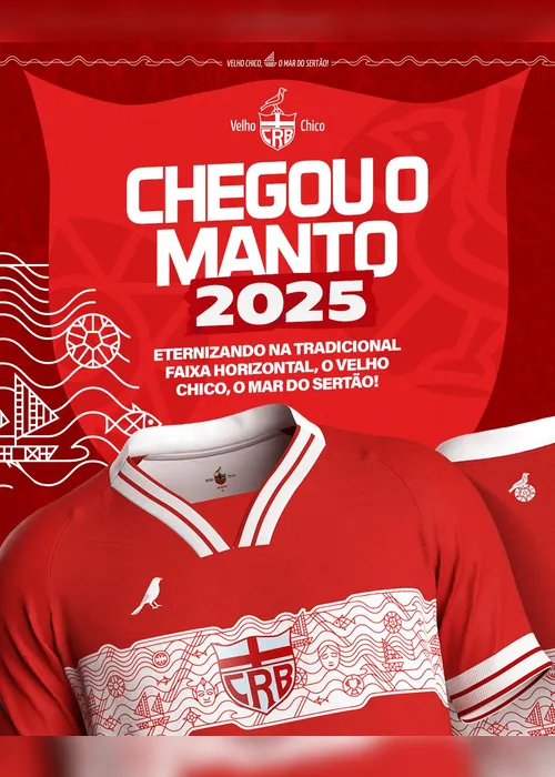 
			
				CRB divulga novo uniforme para a temporada de 2025
			
			