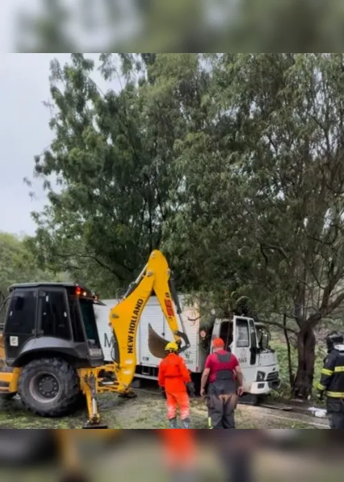 
				Caminhão colide contra árvore e motorista fica preso às ferragens em Água Branca
			
			