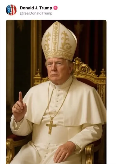
			
				Casa Branca posta Trump como papa e seguidores apontam ofensa à religião
			
			