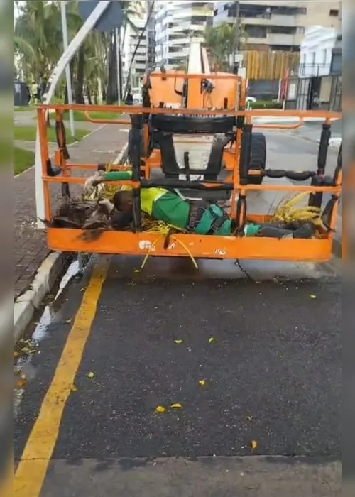 
			
				Equipamento despenca durante poda e deixa trabalhador ferido na Ponta Verde
			
			