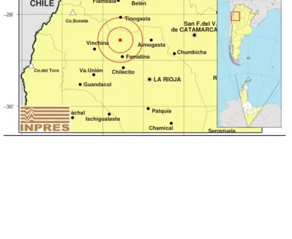 Terremoto de magnitude 5,8 atinge Argentina
