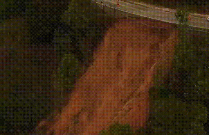 Vídeo mostra rodovia interditada após deslizamento de barreira no Pilar