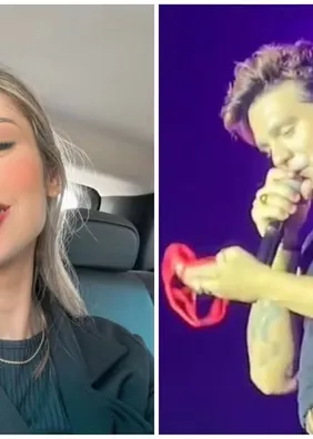 Fã joga calcinha no palco e artista confunde com peça comestível