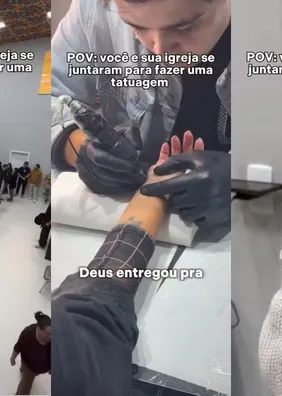 Igreja faz sessão de tatuagem coletiva em fiéis e gera críticas nas redes sociais