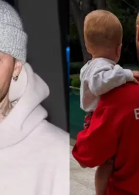 Justin Bieber posta foto rara com o filho e fãs brincam