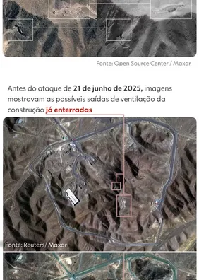 Satélites indicam que EUA miraram bombas em dutos