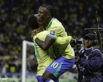 Brasil vence Paraguai com gol de Vini Jr. e confirma classificação para a Copa do Mundo