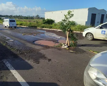 Carro com cinco ocupantes capota na AL-220 após passar em buraco