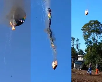 Extintor de incêndio do balão que caiu em SC teria falhado, diz piloto