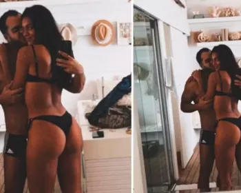 Francisco Gil posta foto ousada em primeiro Dia dos Namorados com Alane Dias