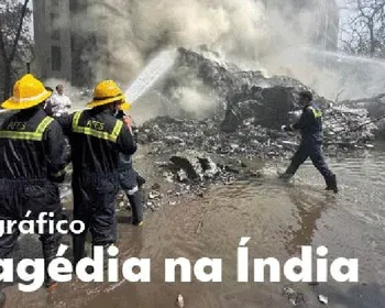 INFOGRÁFICO mostra detalhes da queda de avião na Índia que matou mais de 290 pessoas